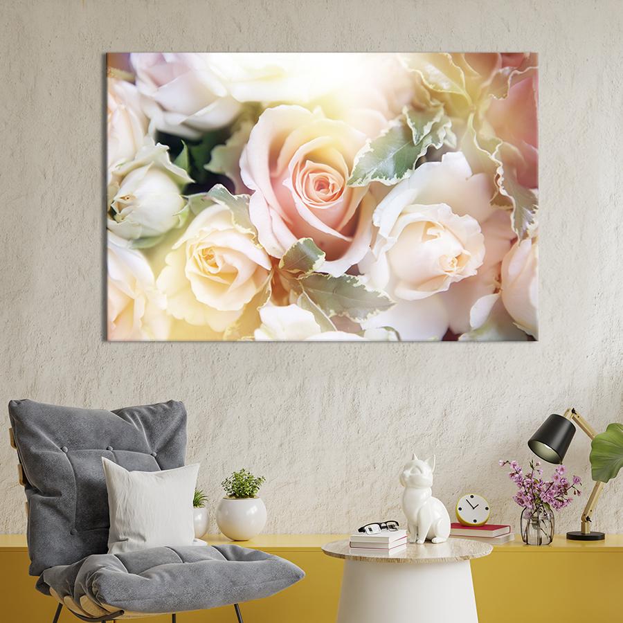 Картина на холсте Светлый розовый букет 75x50 см (250-1)