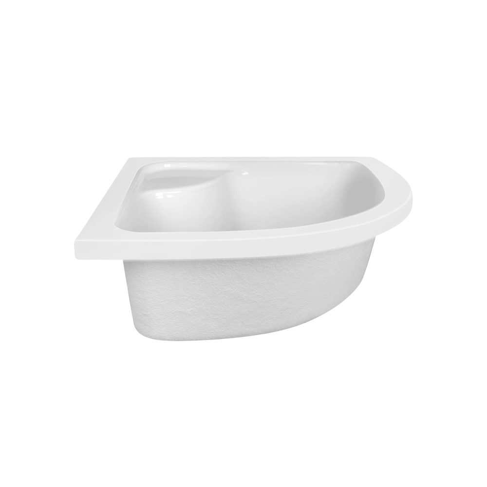 Душовий піддон Lidz KUPALA ST80x80x41 високий напівкруглий акриловий