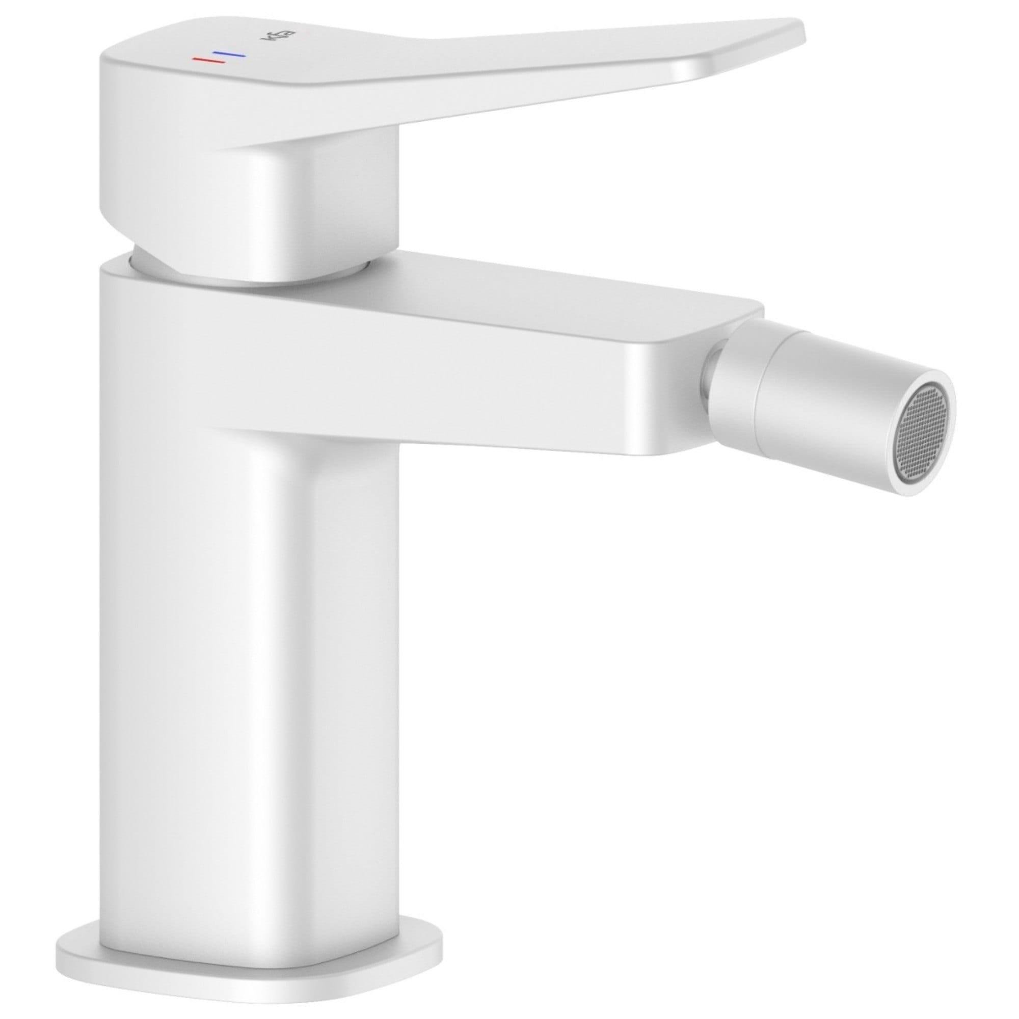 Смеситель для биде KFA Armatura Malaga однорычажный и донный клапан Click-Clack Белый (4527-015-44)