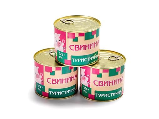 Консерва мясная Свинина туристическая ТМ Пятачок 525 г - фото 1