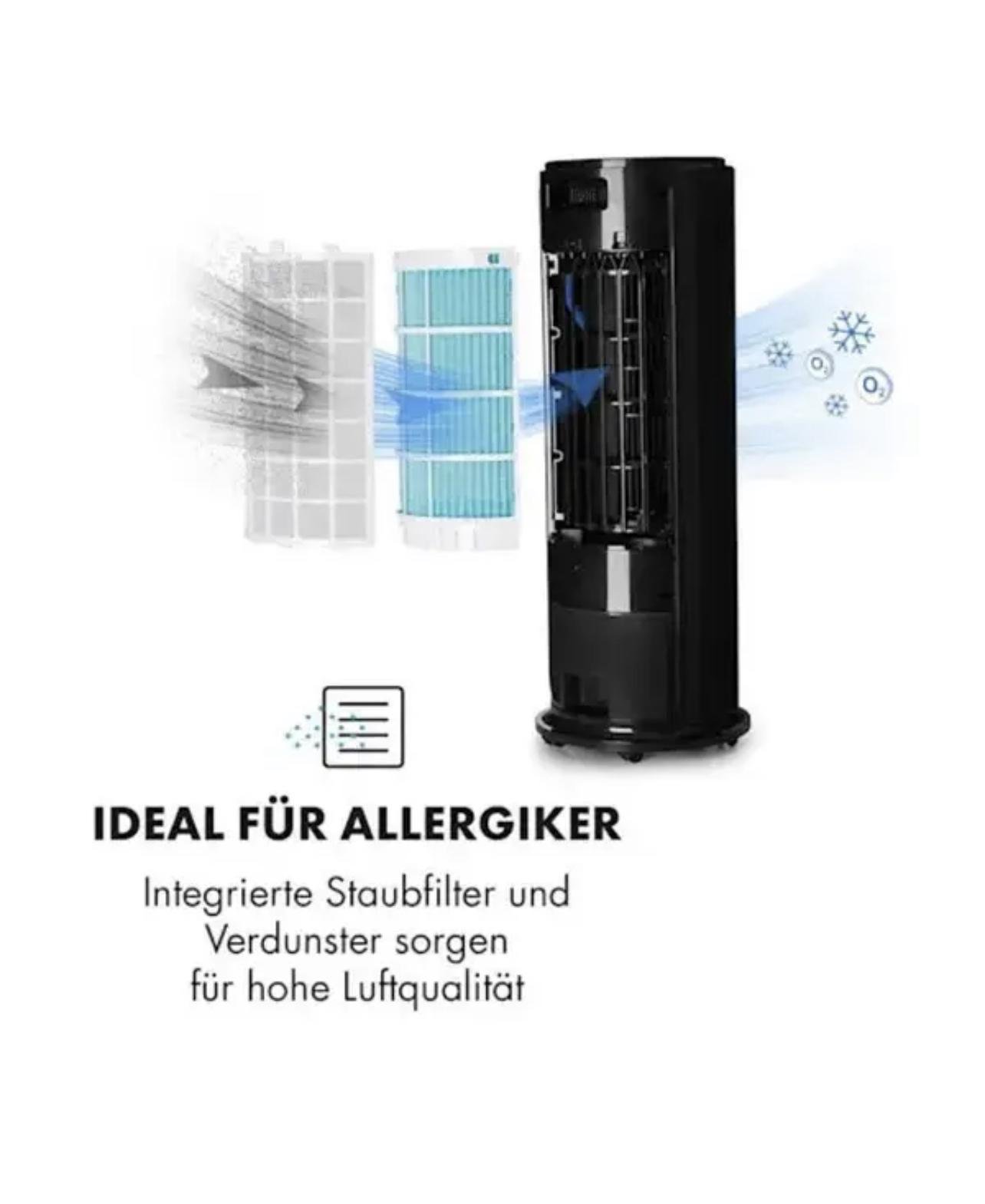 Вентилятор-охолоджувач KLARSTEIN Skyscraper Horizon з природним режимом 60 W 486 m3/h 3,5 л (10032337) - фото 2