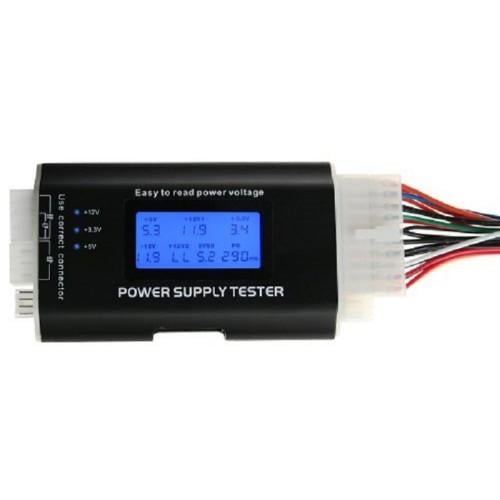 Тестер блоков питания ATX/BTX/ITX с ЖК-дисплеем 20/24pin SATA Molex (312931)