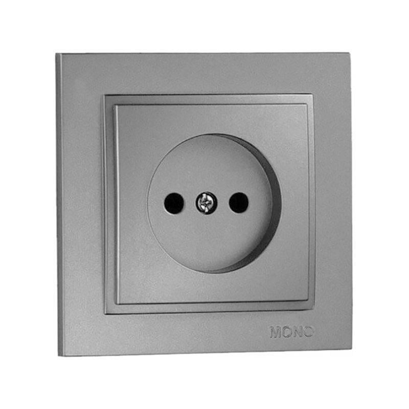 Розетка без заземления Mono Electric DESPINA Антрацит (16155)