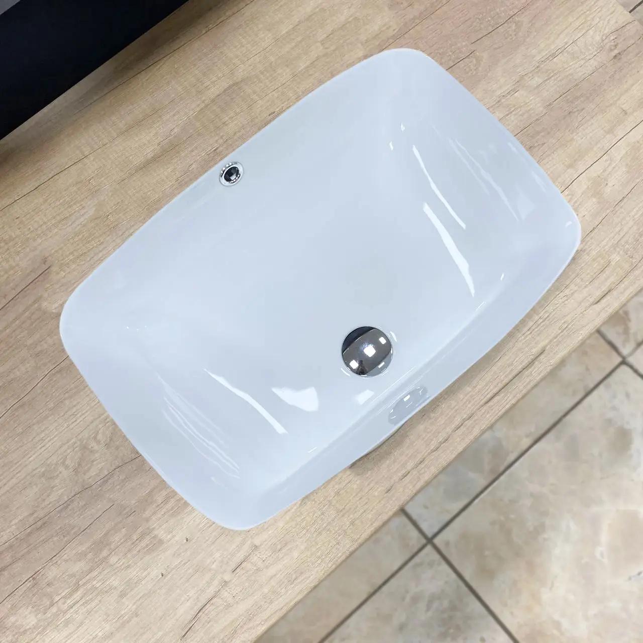 Раковина врізна VBI Moena прямокутна 375x558 мм Білий (RM-VBI-018028) - фото 4 Раковина врізна VBI Moena прямокутна 375x558 мм Білий (RM-VBI-018028) - фото 4