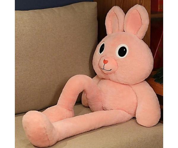 М'яка іграшка подушка Заєць-Тянучка рухомі вушка 80 см Рожевий (ftlx-1032) - фото 3 М'яка іграшка подушка Заєць-Тянучка рухомі вушка 80 см Рожевий (ftlx-1032) - фото 3