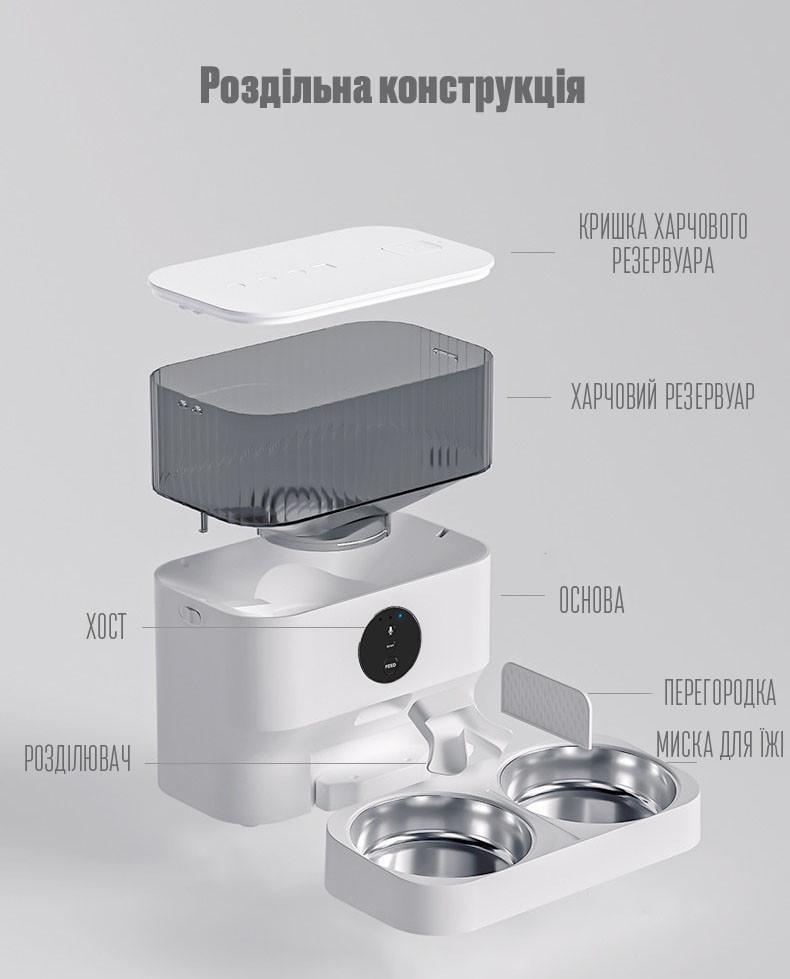 Кормушка автоматическая для кошек и собак PetLife 5 л c Wi-Fi 2 миски (1693216377) - фото 9 Кормушка автоматическая для кошек и собак PetLife 5 л c Wi-Fi 2 миски (1693216377) - фото 9