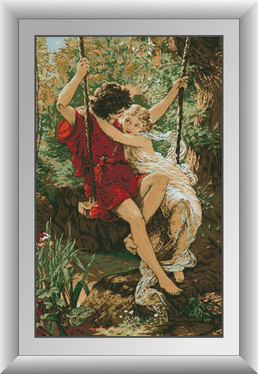 ᐉ Алмазная мозаика Dream Art Влюбленные на качелях 57x92 см (DA.30264 ...