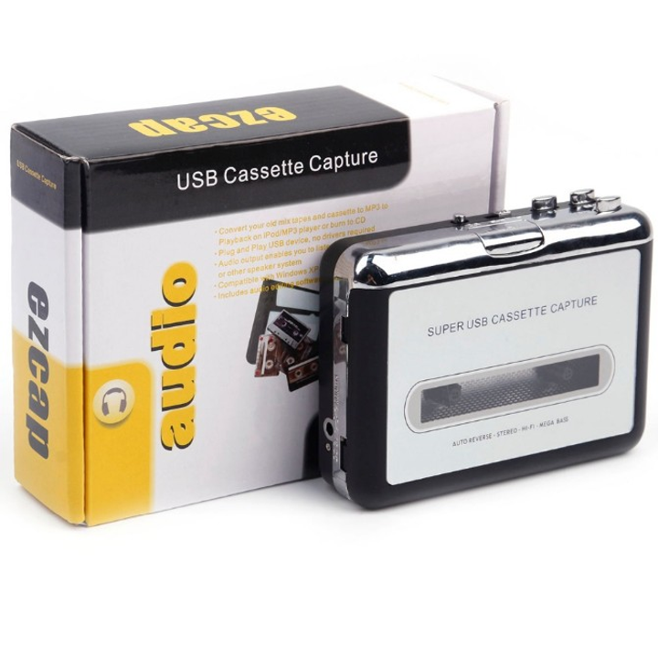 Плеєр касетний USB Logilink Walkman Cassette Player з оцифровкою аудіокасет MP3 Сірий (MK001074)