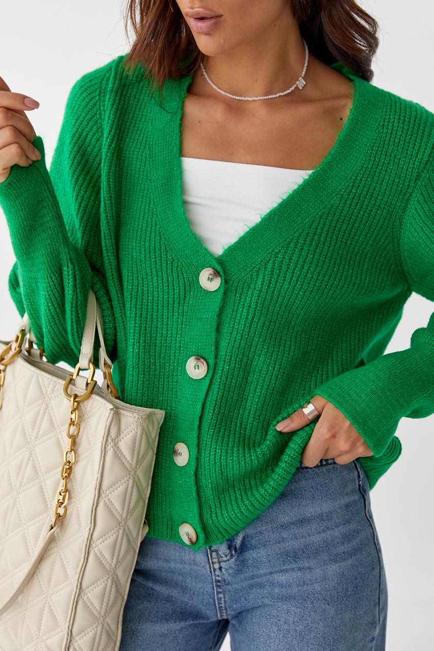 Кардиган вязаный PORTAKAL S Зеленый (9528471) - фото 4 Кардиган вязаный PORTAKAL S Зеленый (9528471) - фото 4