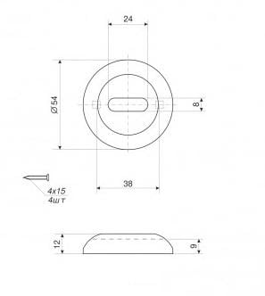 Накладка на розетку Apecs Premier DP-S-05-GM под сувальдный круглый Золото матовое (АЛ014) - фото 3 Накладка на розетку Apecs Premier DP-S-05-GM под сувальдный круглый Золото матовое (АЛ014) - фото 3