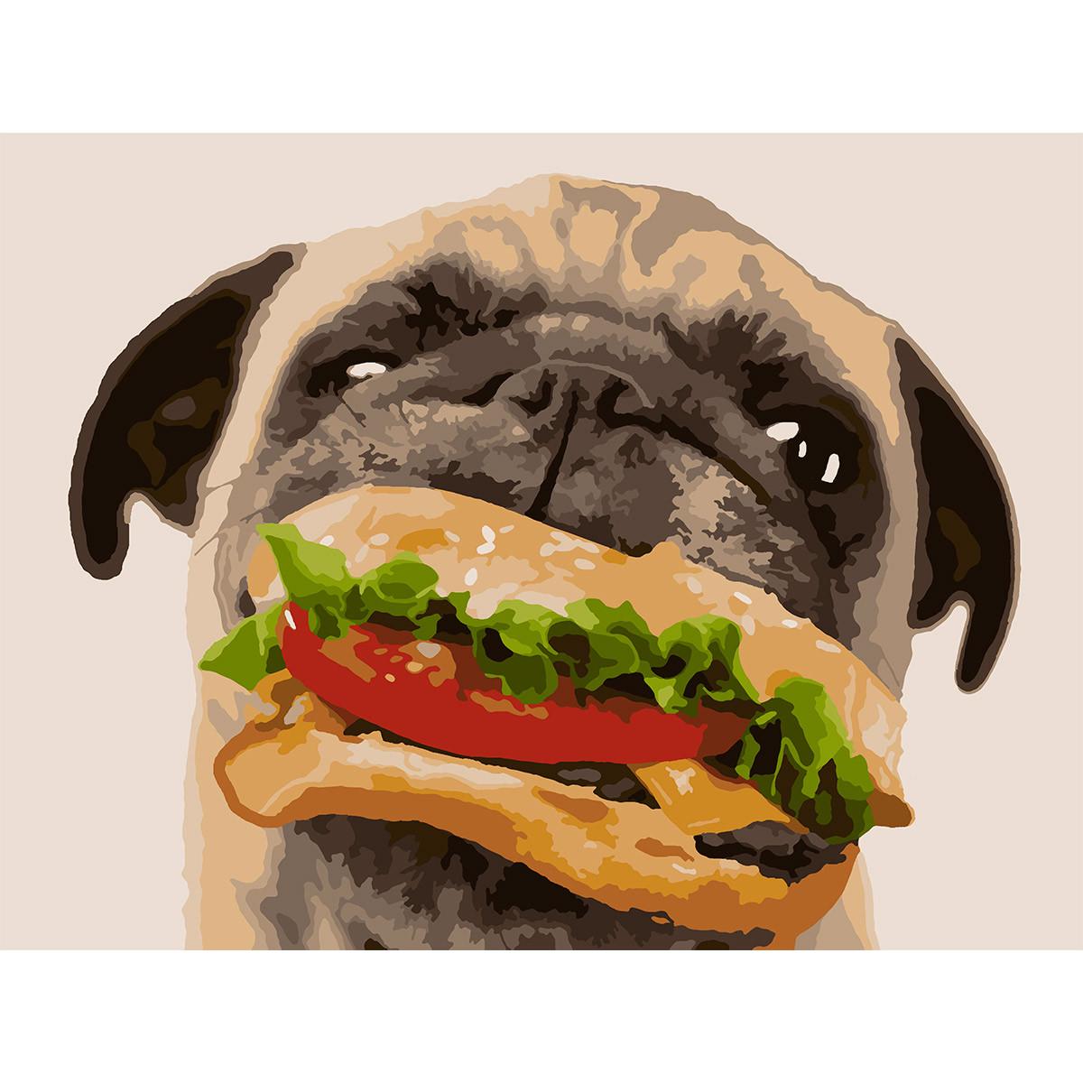 Набор картина по номерам Santi Забавный мопс 30x40 см (953965)