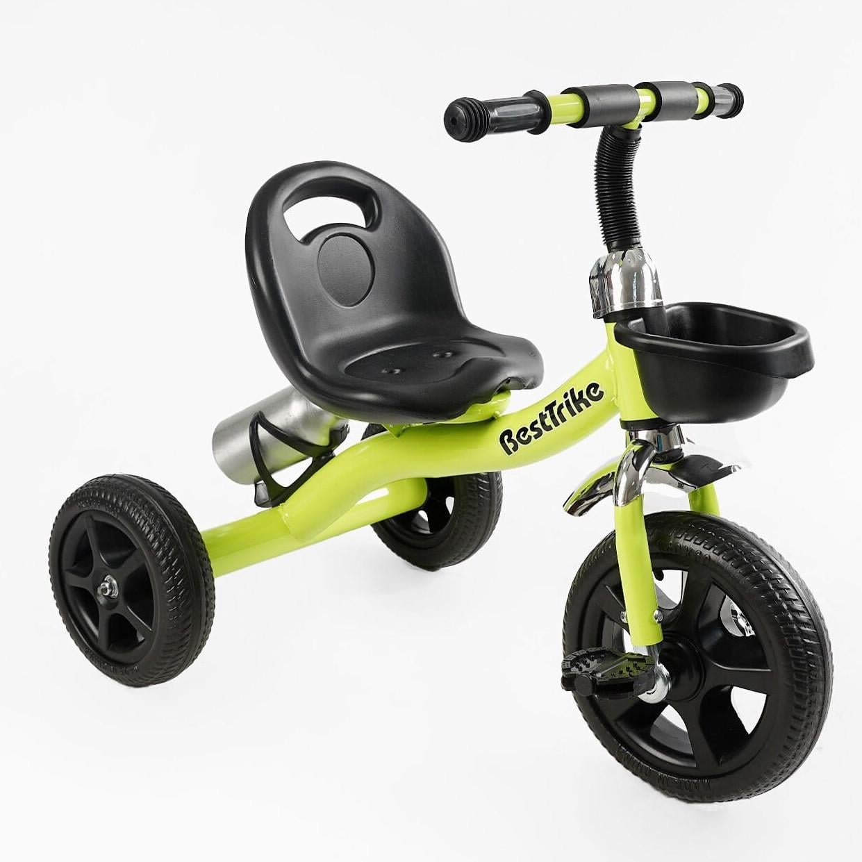 Детский велосипед трехколесный Best Trike с бутылочкой и корзиной (28443877)