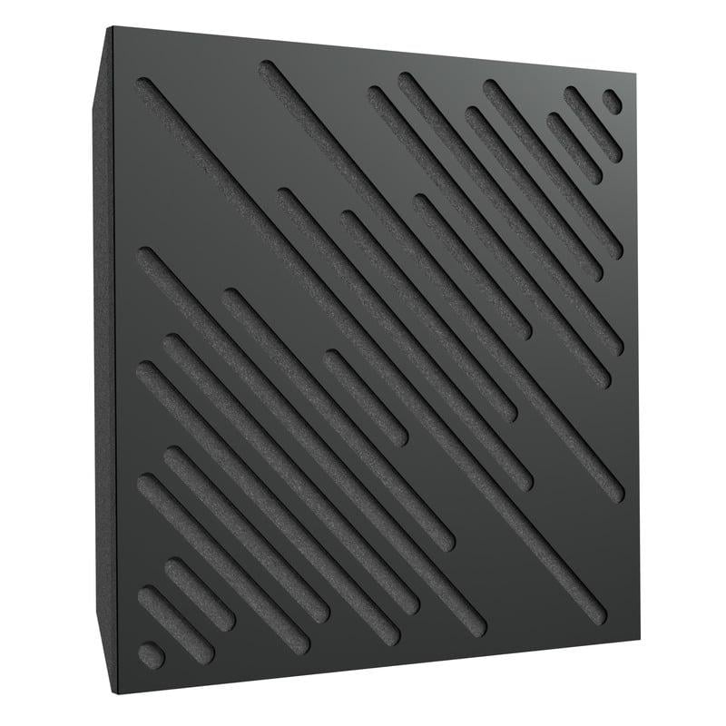 Акустическая панель Ecosound Diagonal HDF 50х50 см 53 мм Черный (1041)