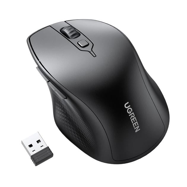 Миша бездротова безшумна Ugreen MU101 Ergonomic Wireless Mouse Black