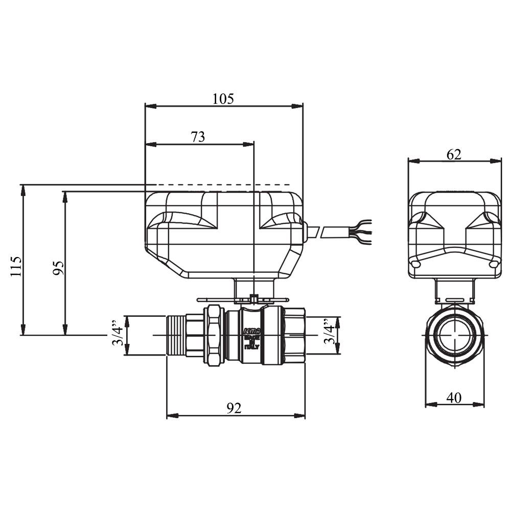 Кран кульовий зонний ICMA №343 3/4" (FRRS00010541) - фото 2