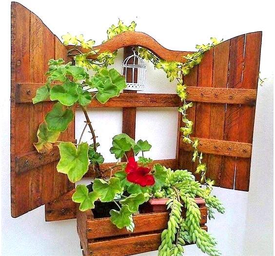 Полка настенная для цветов из дерева Сан-Гонсалу Капучино (ЦВС-001409)