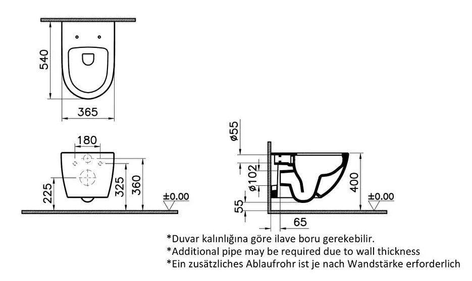 Унитаз підвісний VitrA Sento Rim Ex с сидением Soft Close (88-7748B003-7205) - фото 2 Унитаз підвісний VitrA Sento Rim Ex с сидением Soft Close (88-7748B003-7205) - фото 2