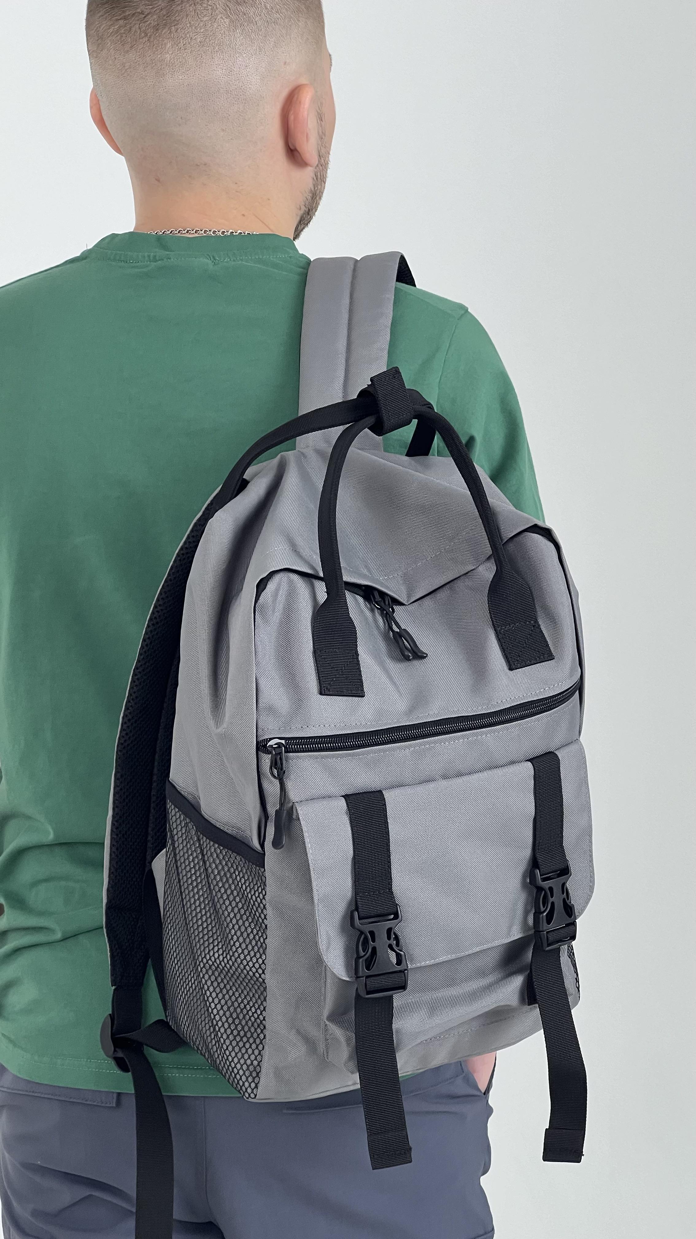 Рюкзак Tobeyou Канкун из оксфорда 17 л Серый (418276197)