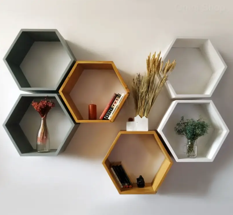 Полочка шестиугольная сборная 32х37х15 6 шт. (27565900)