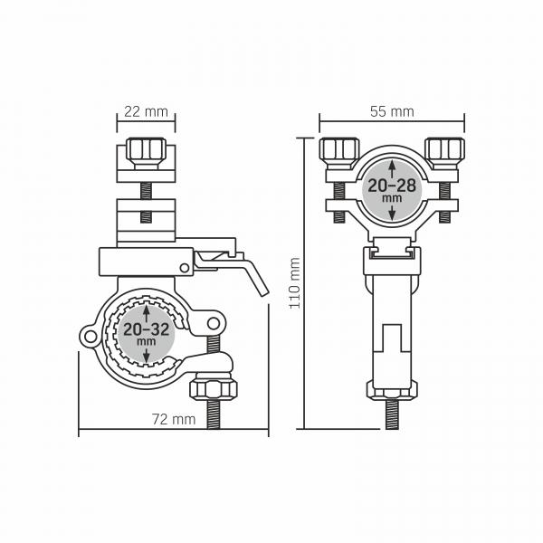 Тримач велосипедний Videx для ліхтариків VLF-ABH-287 - фото 11 Тримач велосипедний Videx для ліхтариків VLF-ABH-287 - фото 11