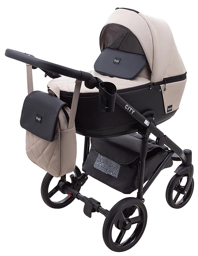 Коляска 2в1 Bair City ECO 22 Лате/Черный (680551)