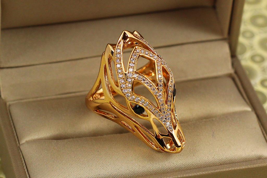Кольцо Xuping Jewelry Волк телохранитель р. 21 Золотистый (33968754)