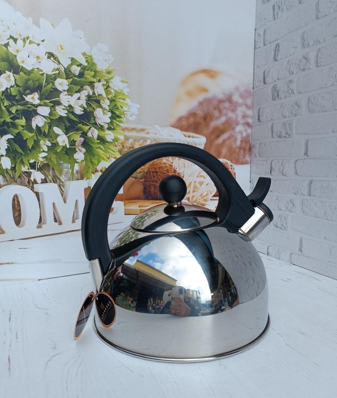 Чайник для плиты Edenberg EB-1345 со свистком из нержавеющей стали 2 л (21785320)