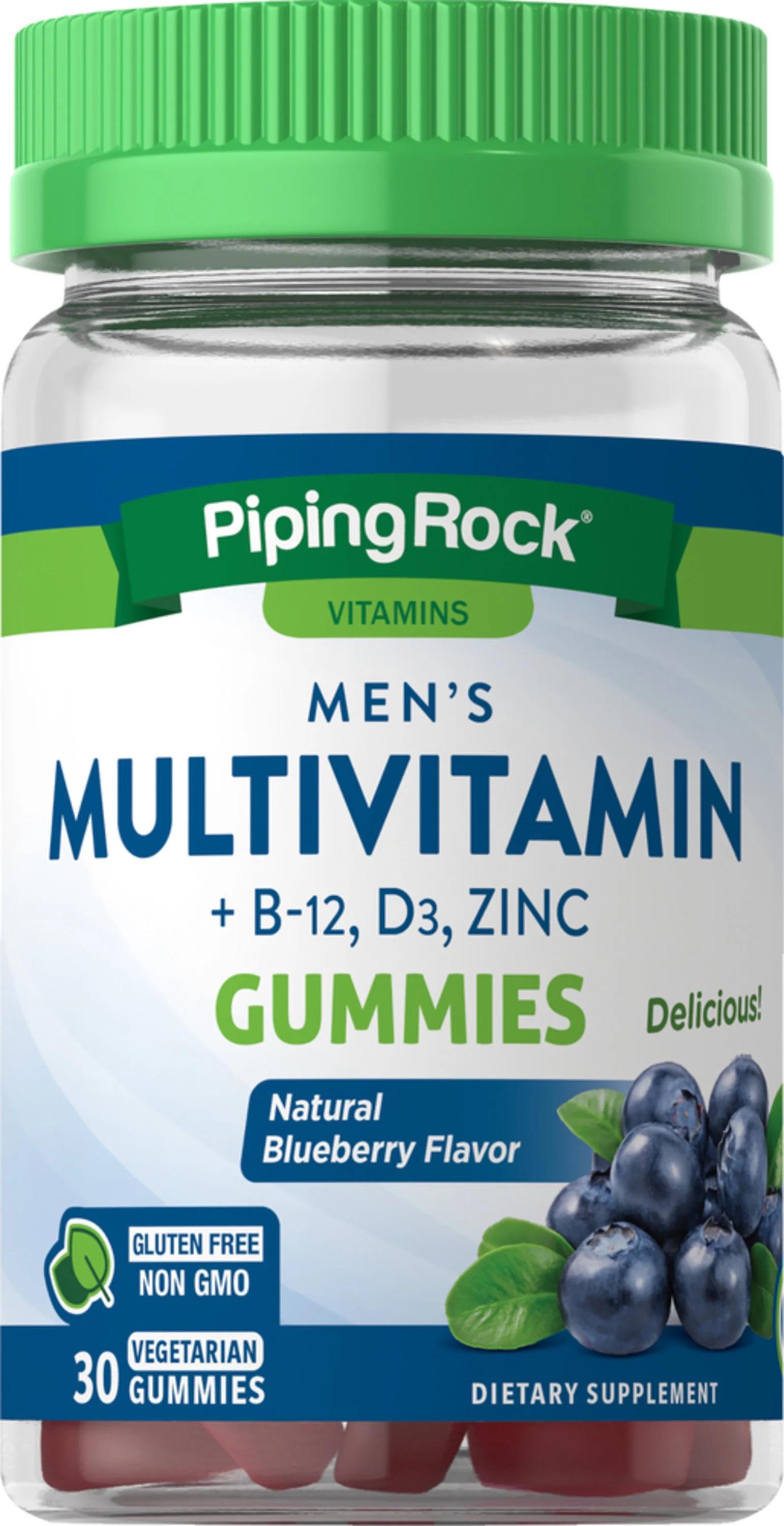 Витаминно-минеральный комплекс для мужчин Piping Rock Men's Multivitamin Natural Blueberry 30 Vegetarian Gummies