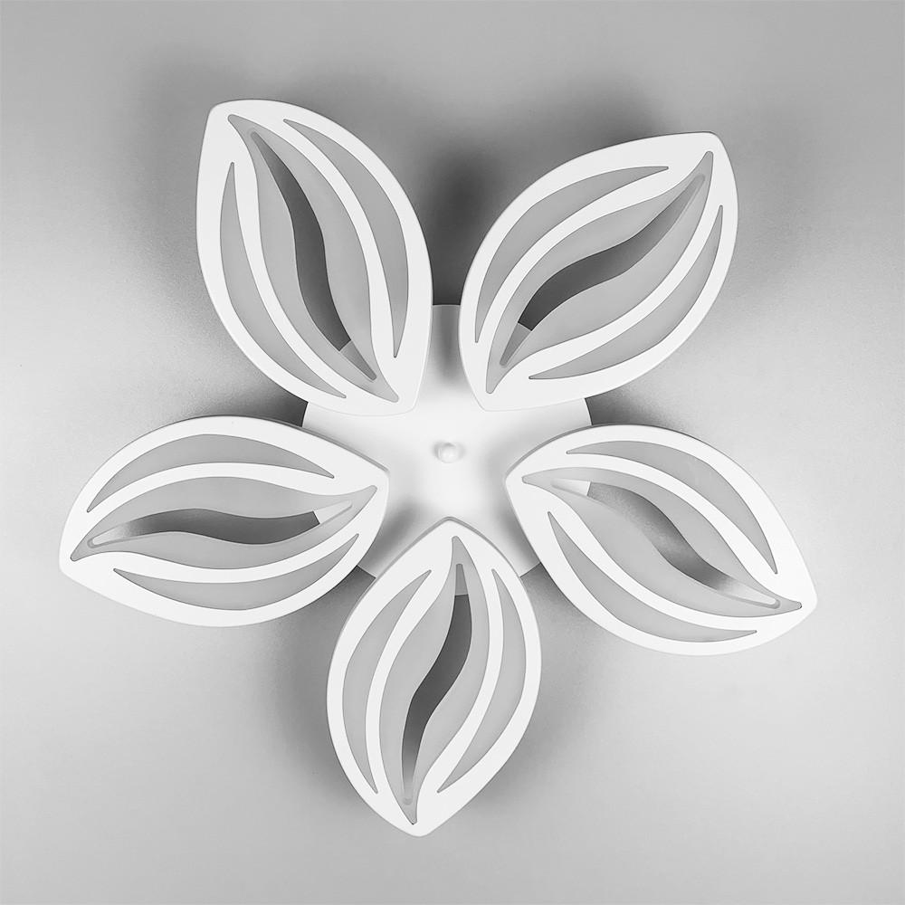 Люстра стельова LED на 5 пелюсток 67W Білий (A 2325/5 WT) Люстра стельова LED на 5 пелюсток 67W Білий (A 2325/5 WT)