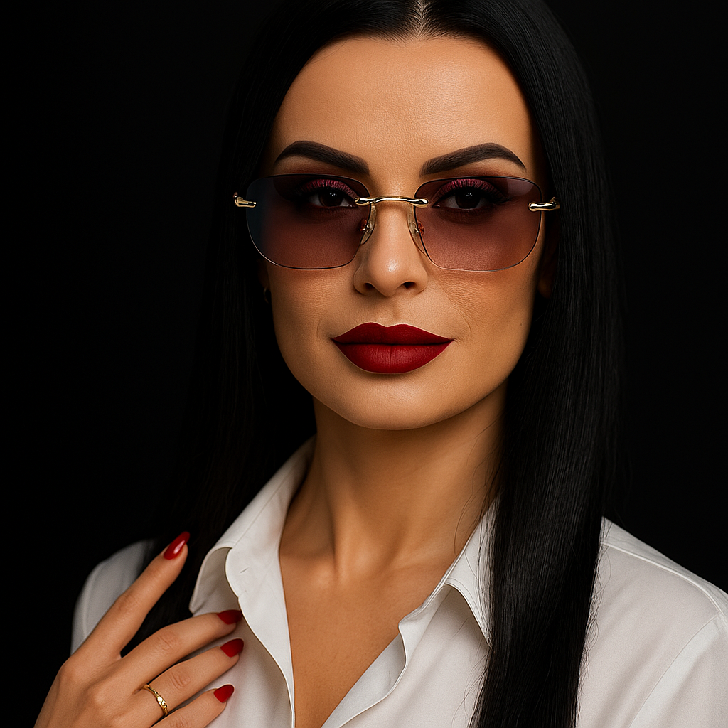 Очки для зрения женщины коричневая тонированная линза C1+1.0 (2018)