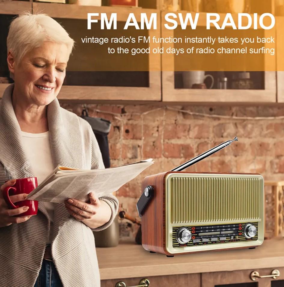 Радіоприймач Kemai MD-510 на акумуляторі Коричневий (24385427) - фото 4 Радіоприймач Kemai MD-510 на акумуляторі Коричневий (24385427) - фото 4