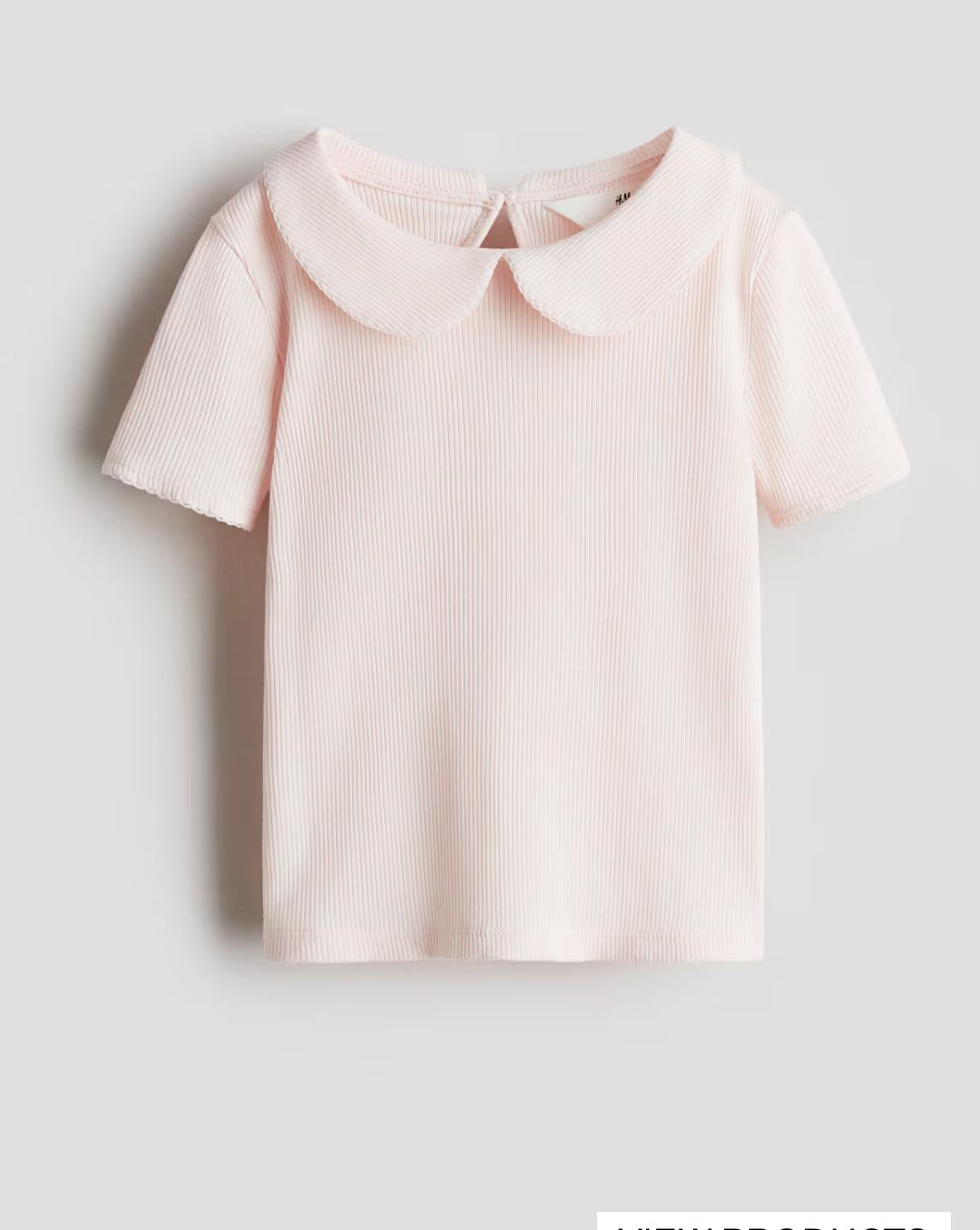 Футболка детская H&M 122-128 см Розовый (50949)