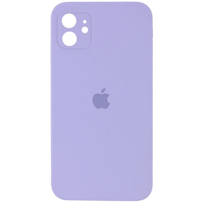 Протиударний чохол Silicone Case Square Full Camera Protective AA для Apple iPhone 11 6.1" Бузковий/Dasheen