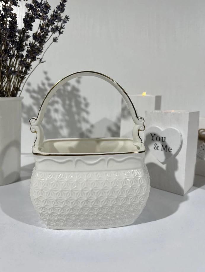 Цукерниця Снігова Королева з ручкою квадратна