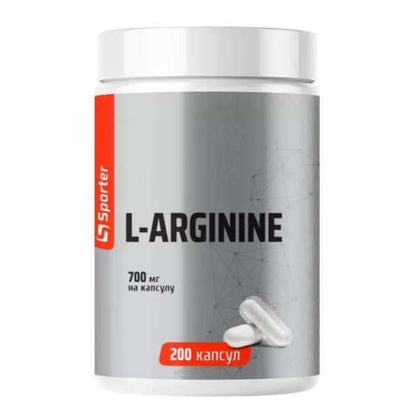 Аргинин для спорта Sporter L-Arginine 700 мг 200 капс. (000027363) Аргинин для спорта Sporter L-Arginine 700 мг 200 капс. (000027363)