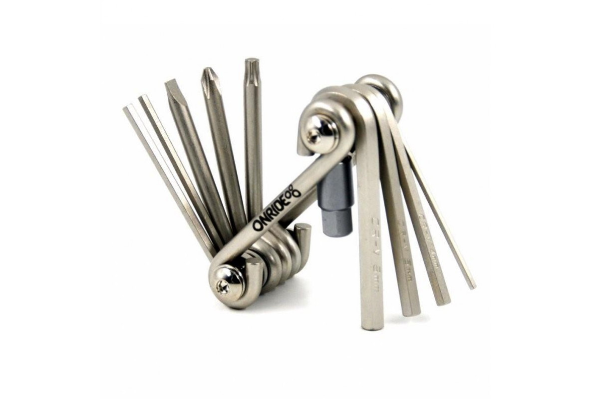 Мультитул OnRide Wag 10 функций шестигранники/отвертки плоская крестообразная ключ Torx T25 (6931612004)