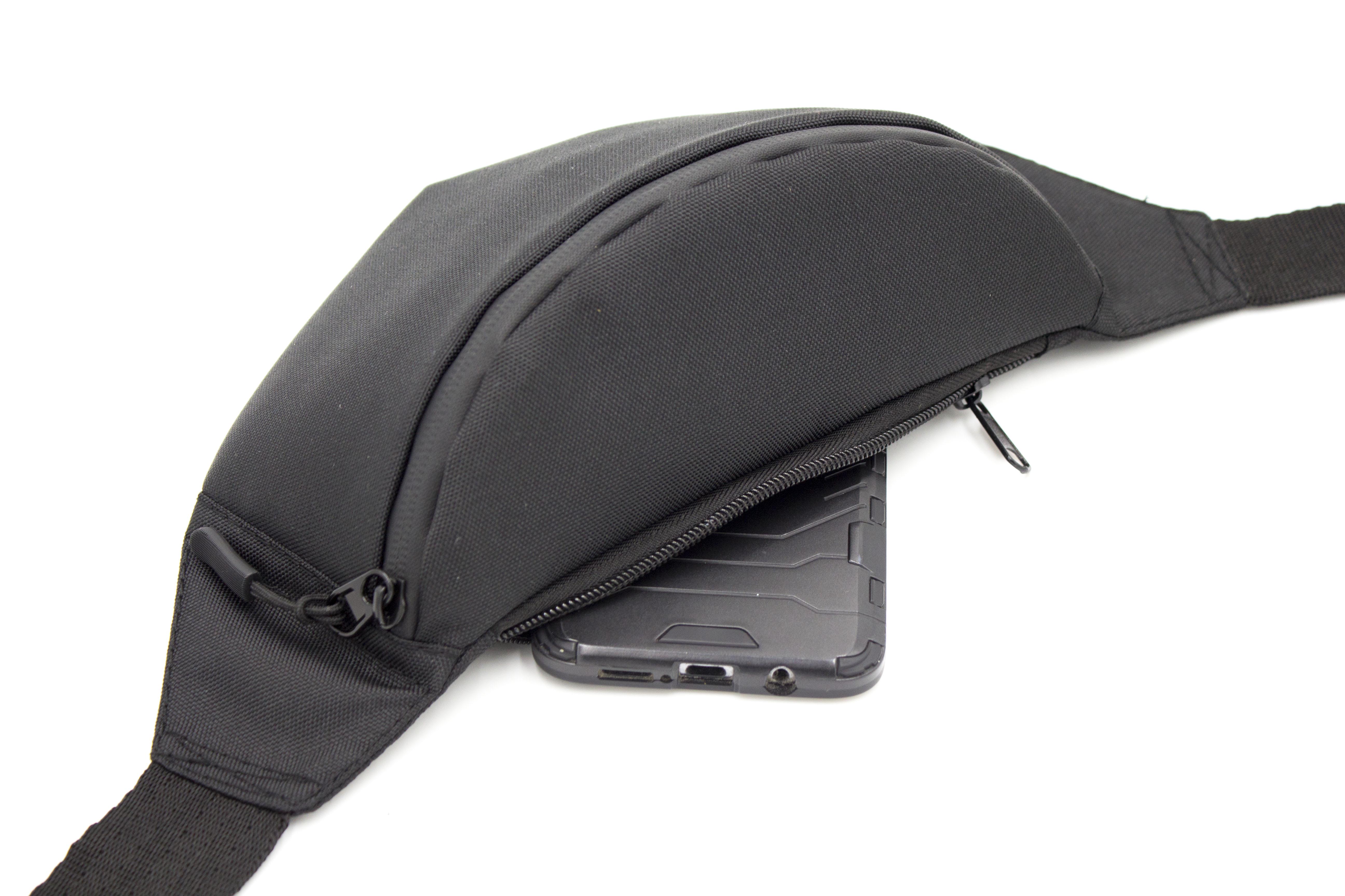 Сумка бананка Чорний (BO-001) - фото 3 Сумка бананка Чорний (BO-001) - фото 3