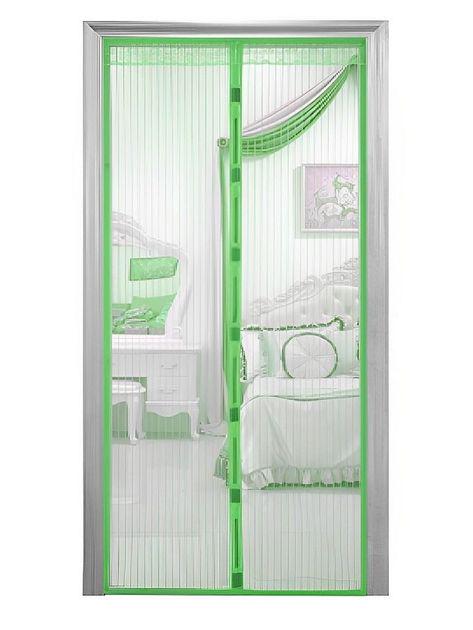 Штора антимоскітна дверна на магнітах 210х100 см Салатовий - фото 1
