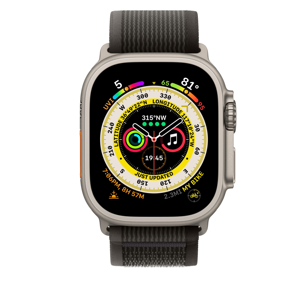 Ремінець тканинний Trail Loop для Apple Watch 38/40/41 мм series SE/8/7/6/5/4/3/2/1 Black/Grey (212-00682) - фото 4