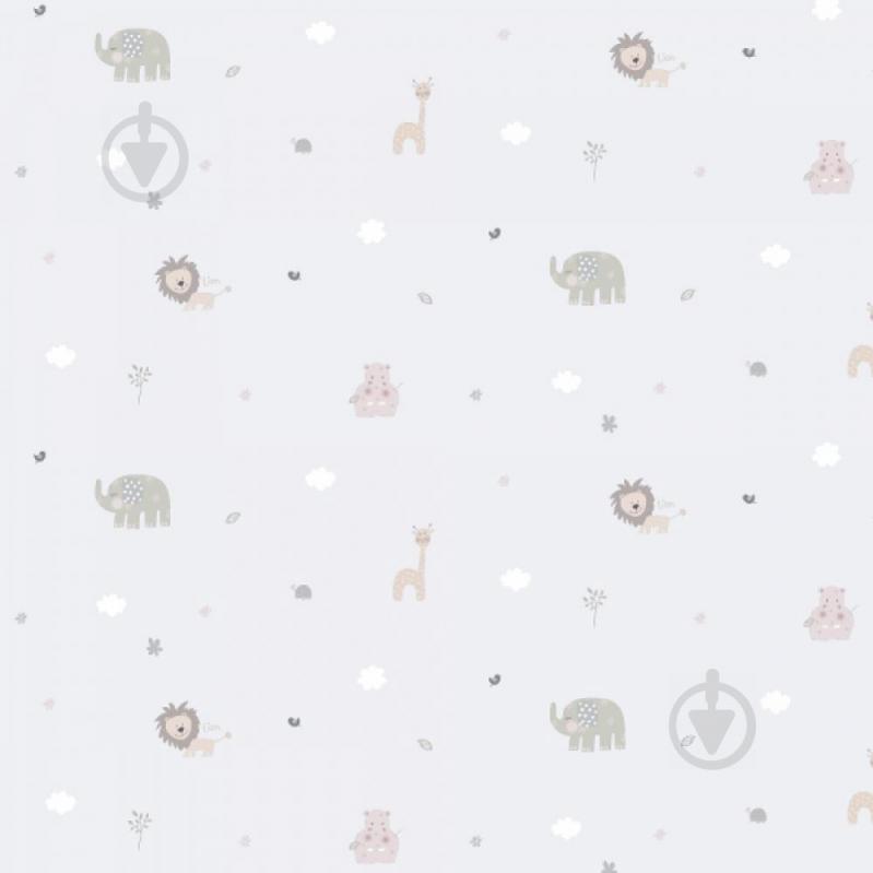 Бумажные детские обои ICH Dandino Lullaby 222-2 0.53 х 10.05 м Серый