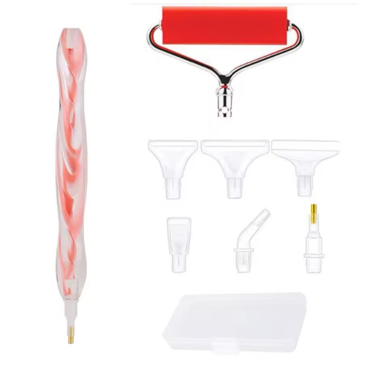 Стилус для алмазной мозаики с валиком Красный Стилус для алмазной мозаики с валиком Красный