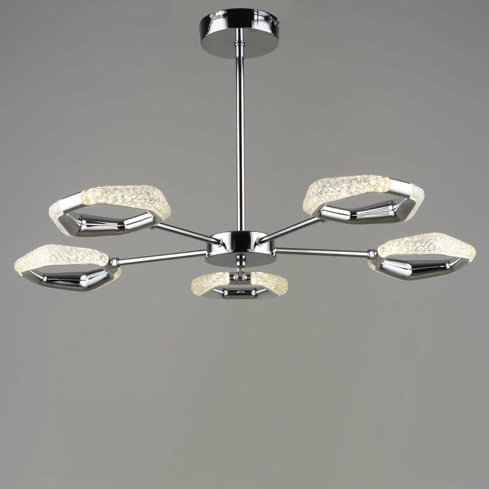 Люстра стельова світлодіодна Lighthouse SRS-19998/5 CH 30W Хром