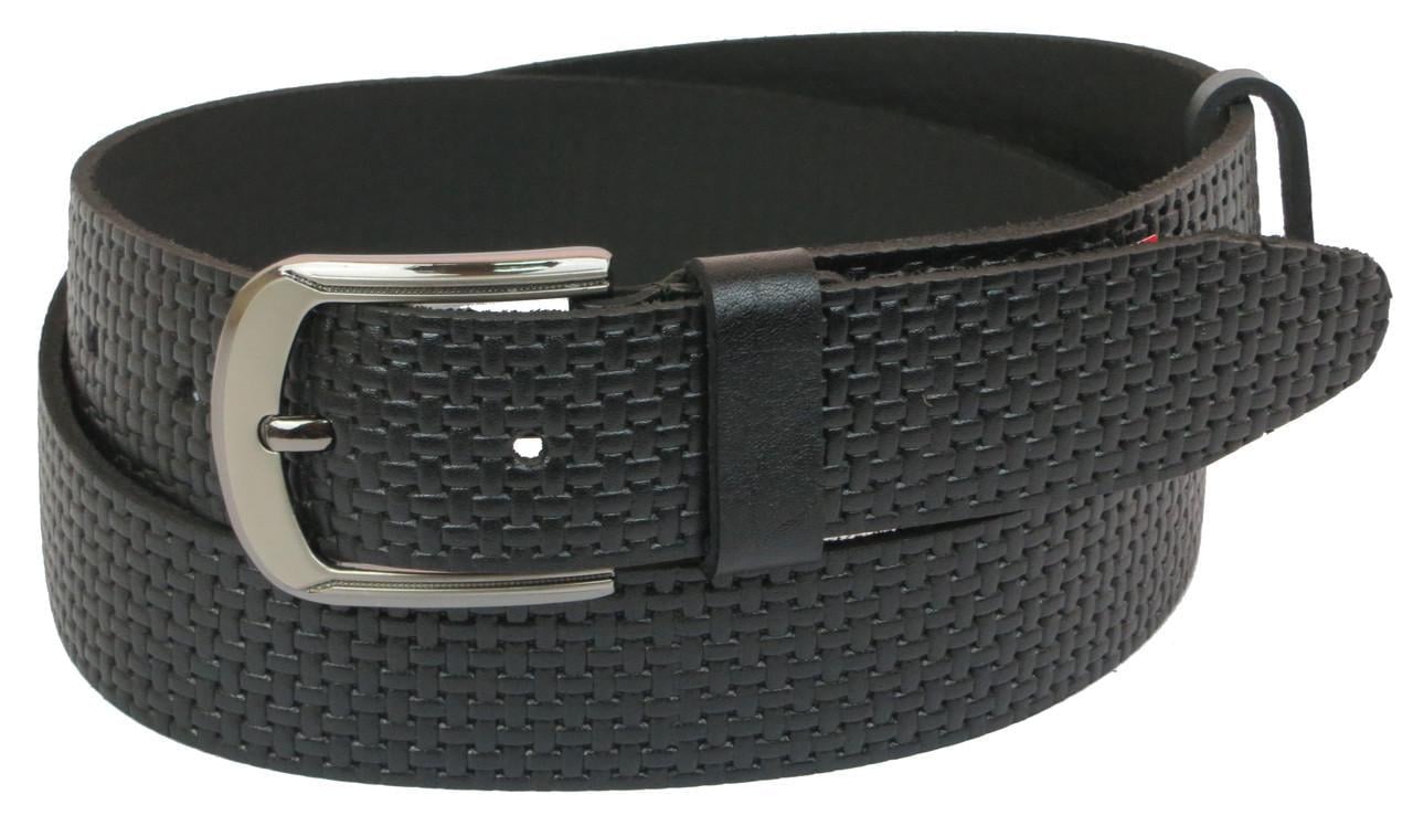 Ремень мужской Skipper 1058-40 натуральная кожа 4 см Черный