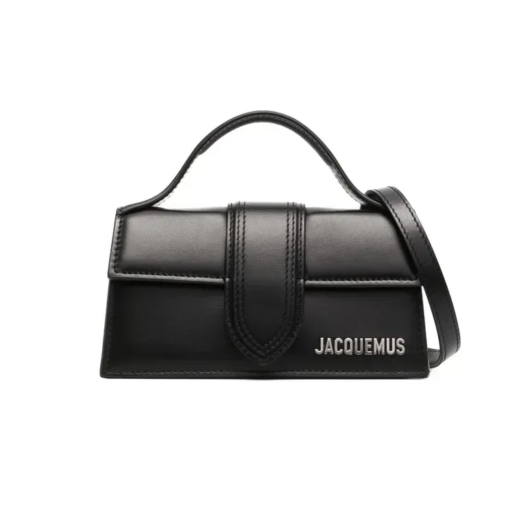 Женская сумка кожаная Jacquemus Le Grand Bambino Shoulder Bag Черный (b12062)