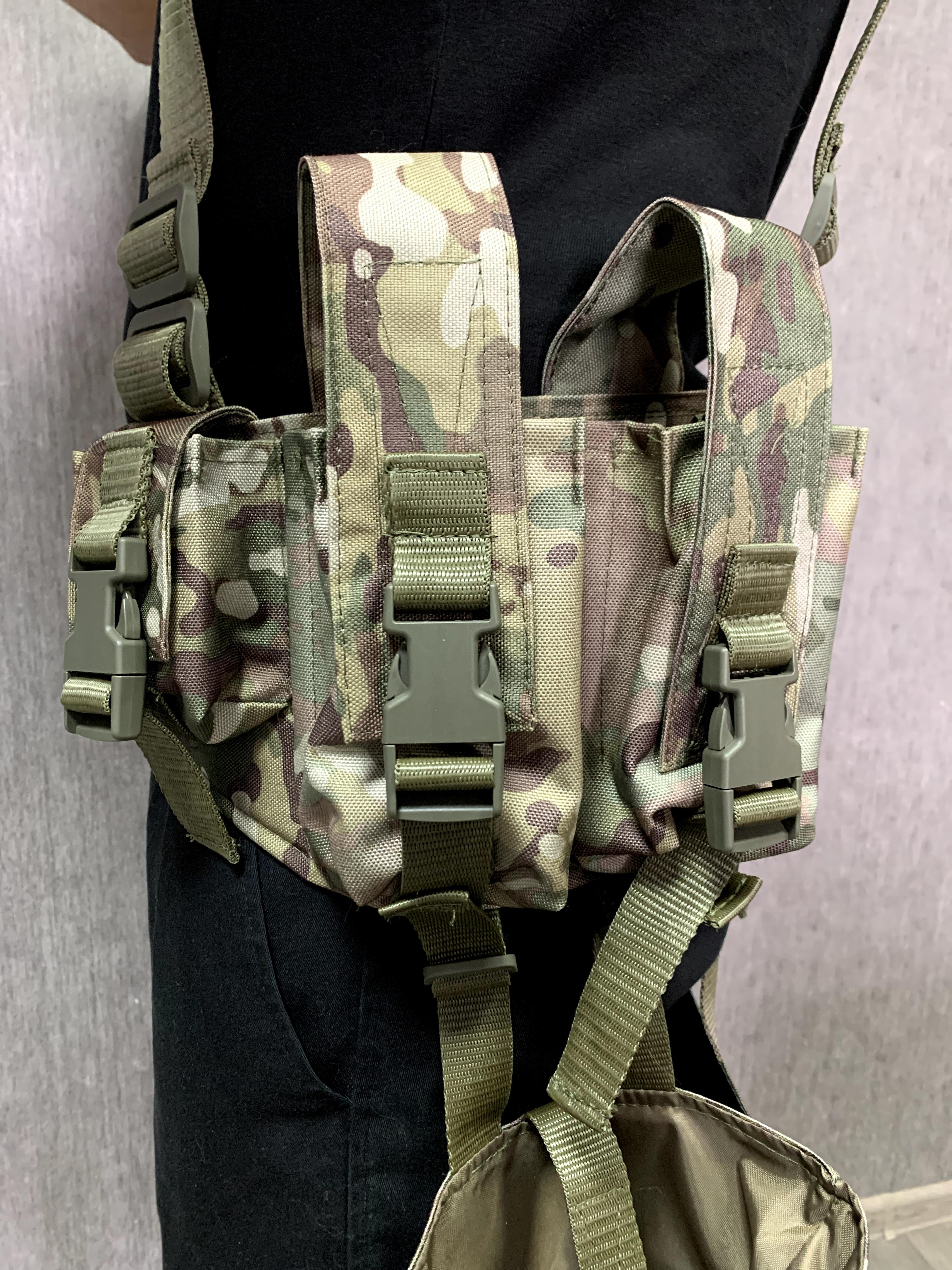 Ременно-плечевая система с подсумками на 8 магазинов и сидушкой Мультикам (260308) - фото 3