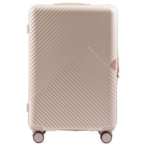 Валіза пластикова Wings WN01 велика Молочний - фото 1 Валіза пластикова Wings WN01 велика Молочний - фото 1