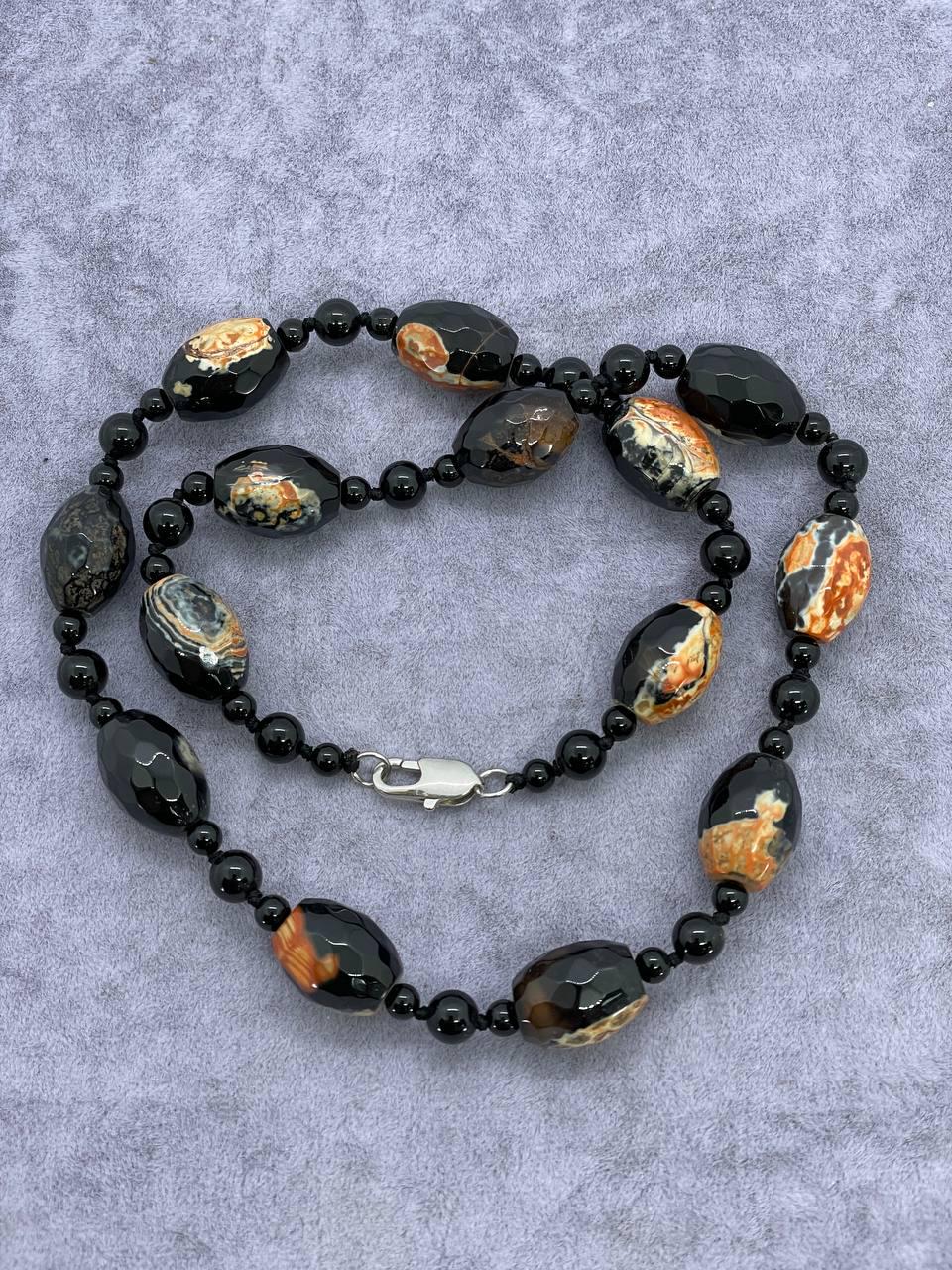 Бусы агат 45 см Разноцветный (724)