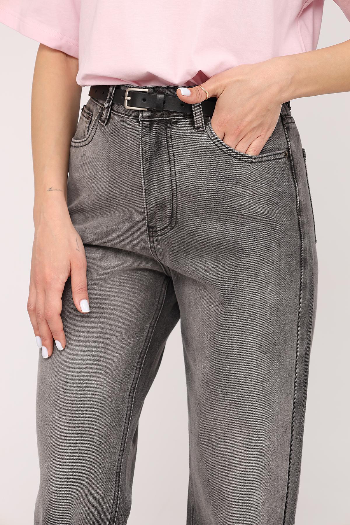 Джинси жіночі Straight ЦБ-00267824 р. 40 Сірий (SKT001039124) - фото 3