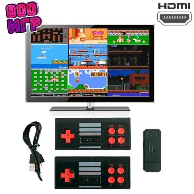 Игровая приставка Mini Game Box D600 HDMI игровая консоль, приставка 8 бит для детей, приставки денди - фото 9