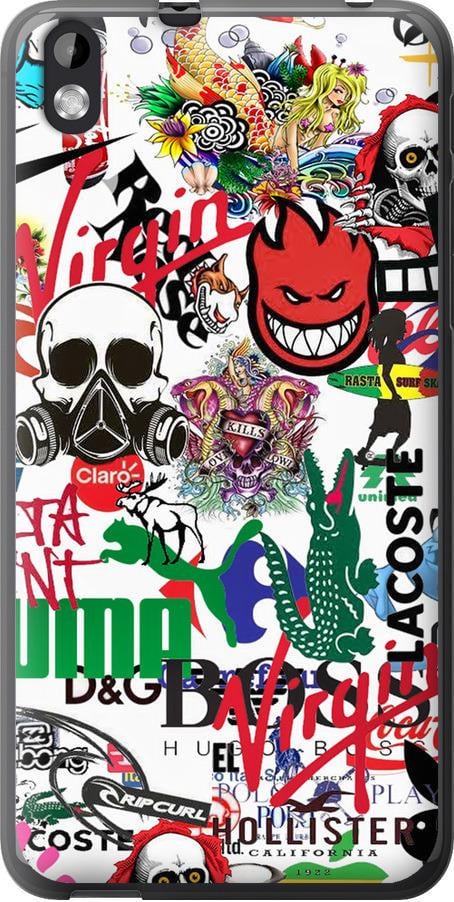 Чехол на HTC Desire 816 Many different logos (4022u-169-42517) Чехол на HTC Desire 816 Many different logos (4022u-169-42517)